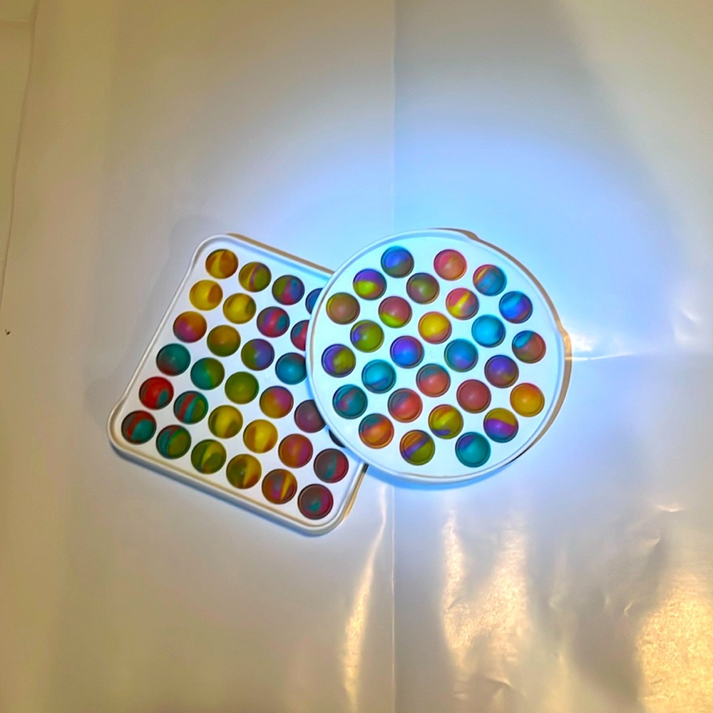 Pop it’s colorful tie dye square pop it and circle pop it